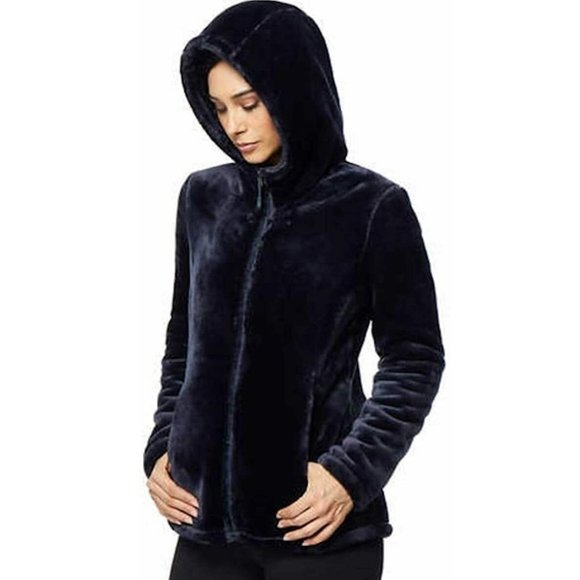 32 Degrees Heat Women's Hooded Plush Faux Fur - Picture 3 of 5
